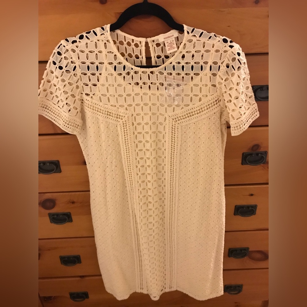 Sundance Eyelet Summer dress, cream color, slip lining. Brand new.